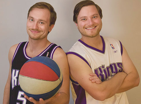 John and Jimmy Flynn basketball buddies photo